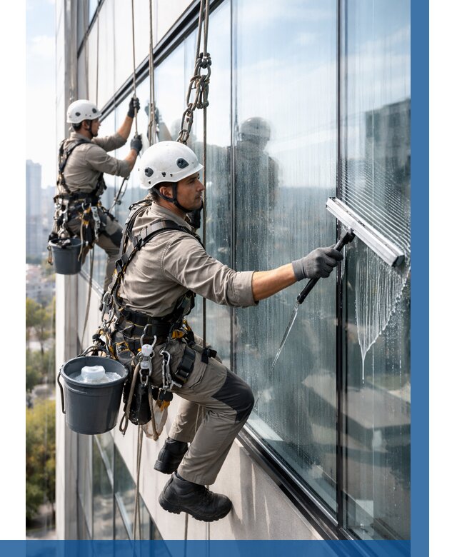 Мойка окон альпинистами в Луге от 4640 р. | ВЫСОТНИК-Лга