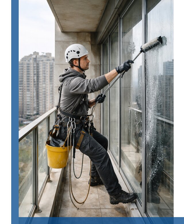 Профессиональная мойка балконного остекления в Луге