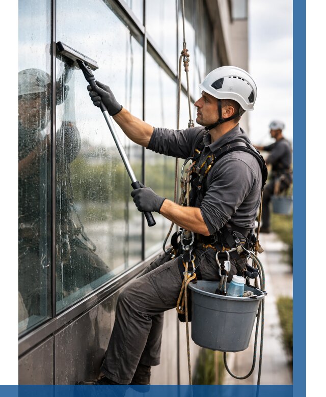 Мойка стеклянных фасадов в Луге от 206 р. | ВЫСОТНИК-Лга