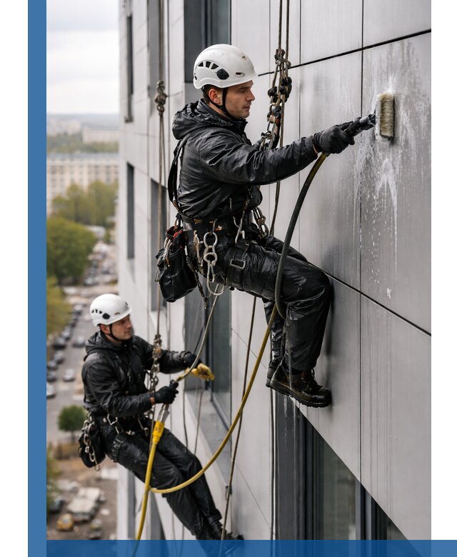Профессиональная мойка фасада из композита в Луге