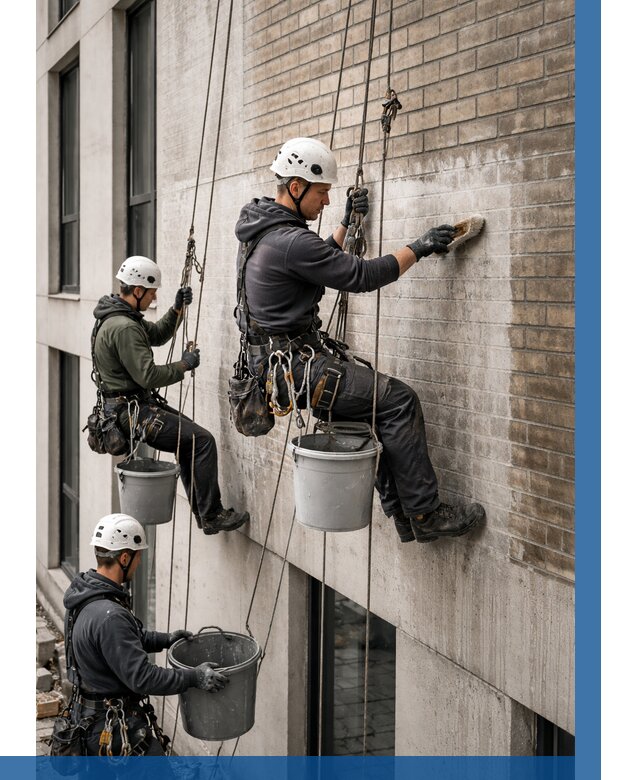 Удаление высолов с фасада в Луге от 258 р. | ВЫСОТНИК-Лга