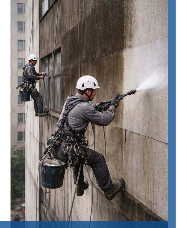 Очистка фасада от копоти в Луге от 258 р. | ВЫСОТНИК-Лга