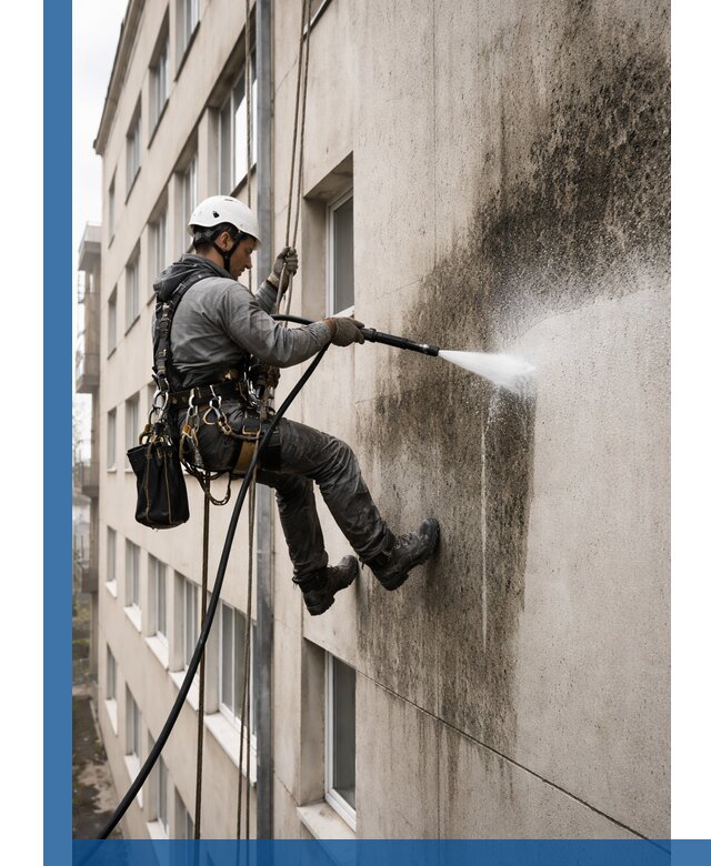 Профессиональная очистка фасадов от плесени в Луге