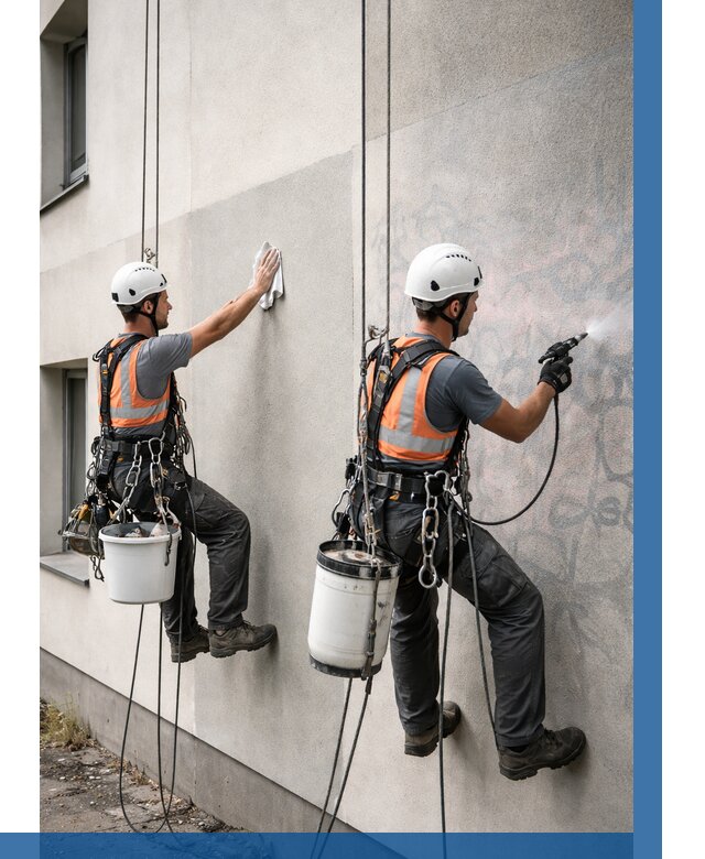 Антиграффити покрытие фасада в Луге от 619 р. | ВЫСОТНИК-Лга