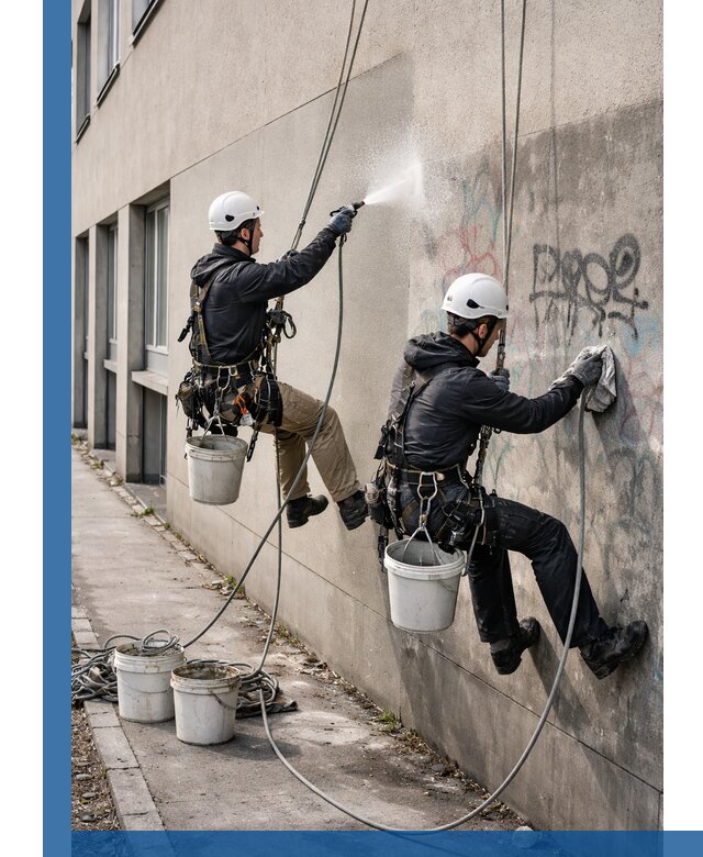 Антиграффити покрытие фасада с защитой от надписей в Луге