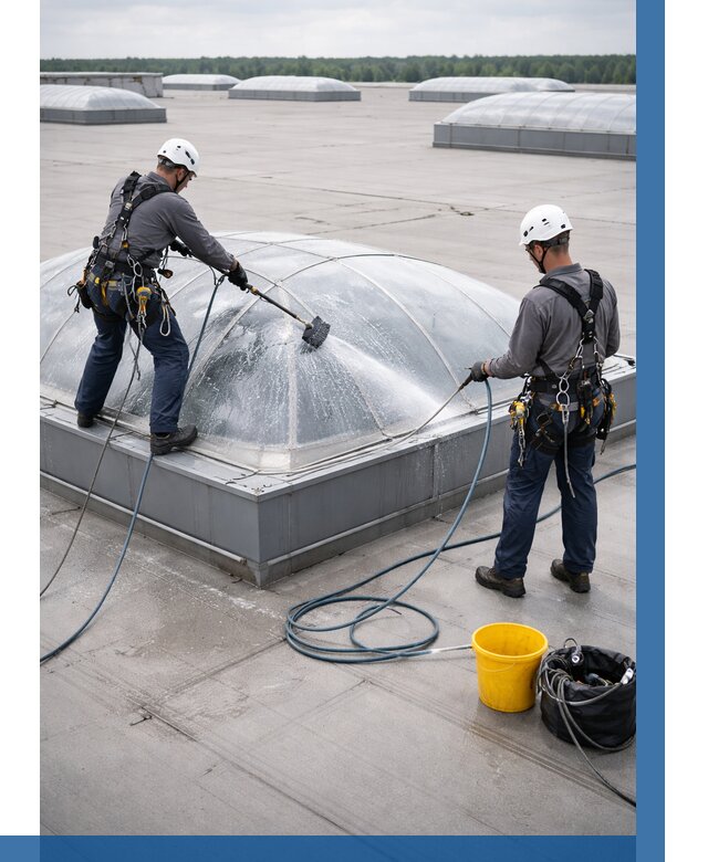 Мойка зенитных фонарей в Луге, заказать от 4640 р. | ВЫСОТНИК-Лга