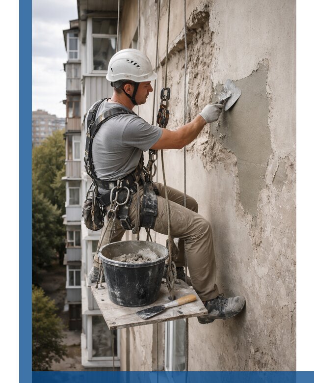 Восстановление фасадной штукатурки в Луге с гарантией качества