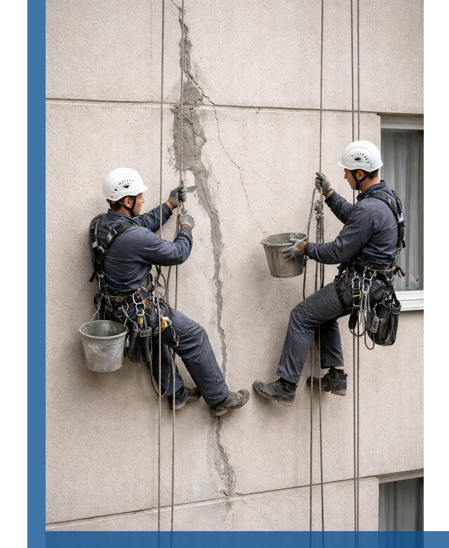 Заделка трещин на фасаде в Луге с гарантийным ремонтом