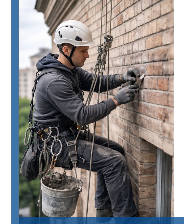 Качественный ремонт кирпичной кладки фасада в Луге с гарантией