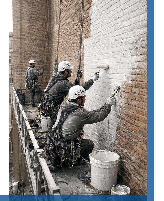 Покраска кирпичного фасада в Луге от 361 р. | ВЫСОТНИК-Лга