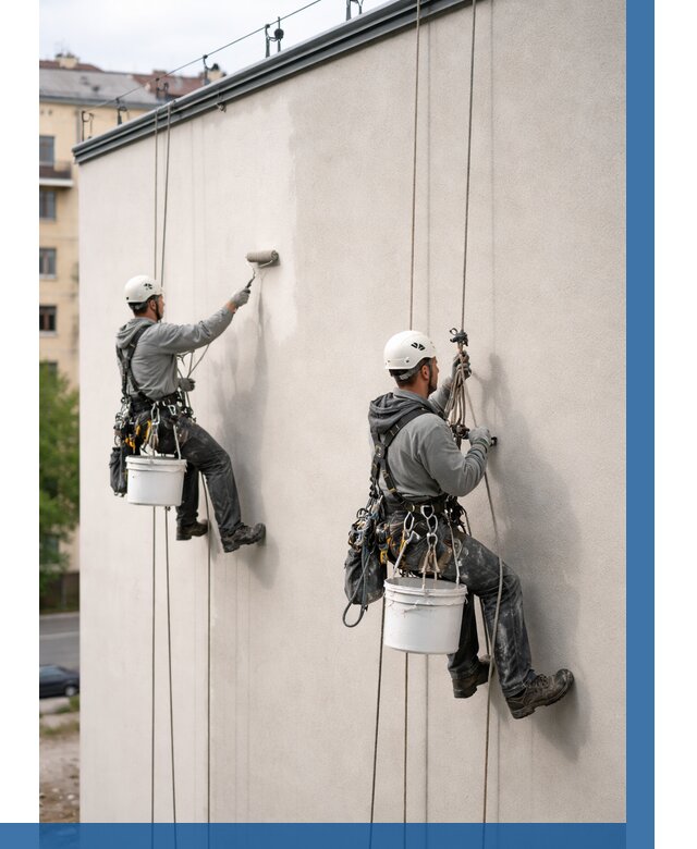 Покраска оштукатуренного фасада в Луге от 330 р. | ВЫСОТНИК-Лга