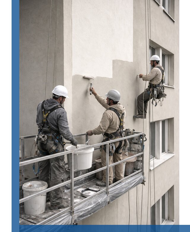 Покраска оштукатуренного фасада в Луге под ключ с гарантией