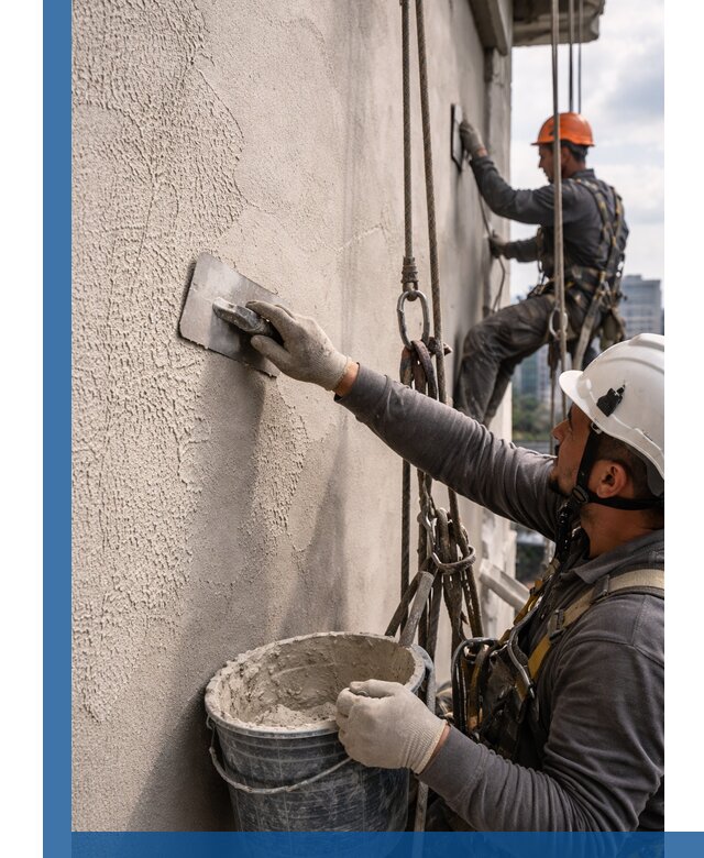 Декоративная штукатурка фасада с утеплением и защитой в Луге