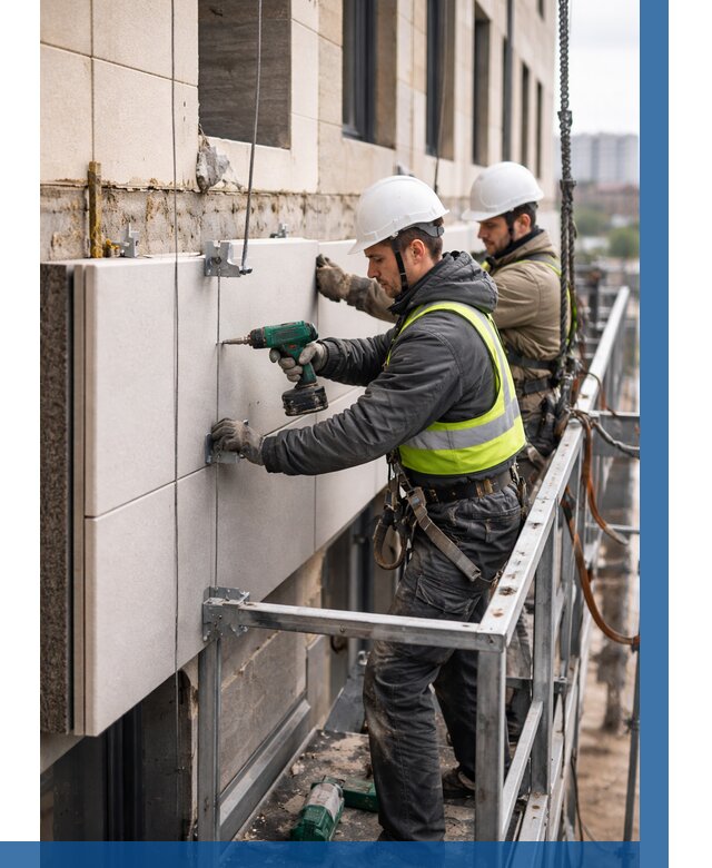 Монтаж фасадных термопанелей в Луге от 1547 р. | ВЫСОТНИК-Лга