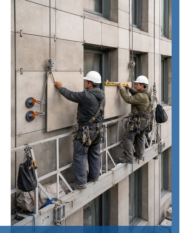 Монтаж керамогранита на фасад в Луге от 2578 р. | ВЫСОТНИК-Лга