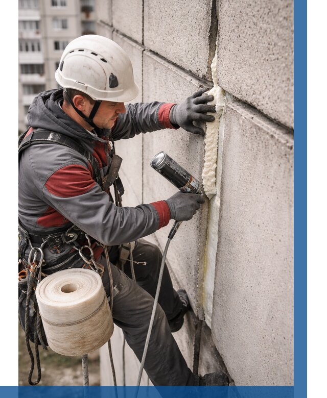 Утепление межпанельных швов в Луге от 722 р. | ВЫСОТНИК-Лга