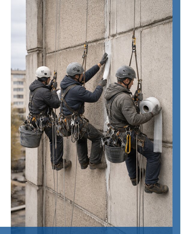 Ремонт межпанельных швов в Луге от 773 р. | ВЫСОТНИК-Лга