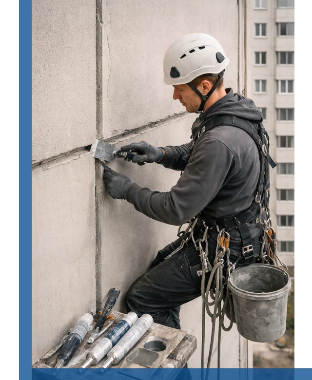 Ремонт межпанельных швов в Луге герметизация и восстановление