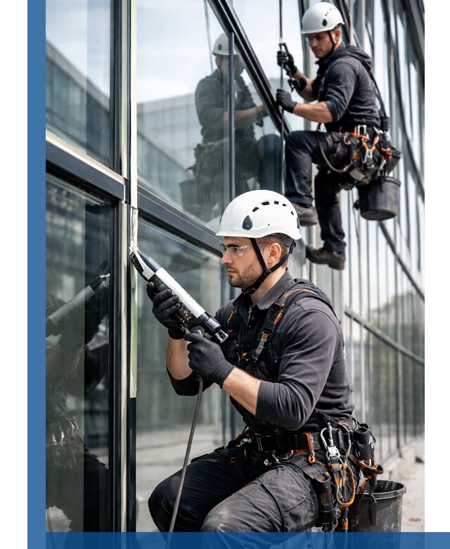 Герметизация витражных швов в Луге для зданий и фасадов