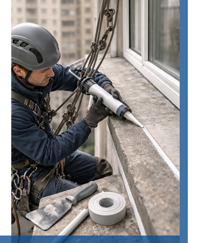 Герметизация балконного козырька в Луге от 4640 р. | ВЫСОТНИК-Лга