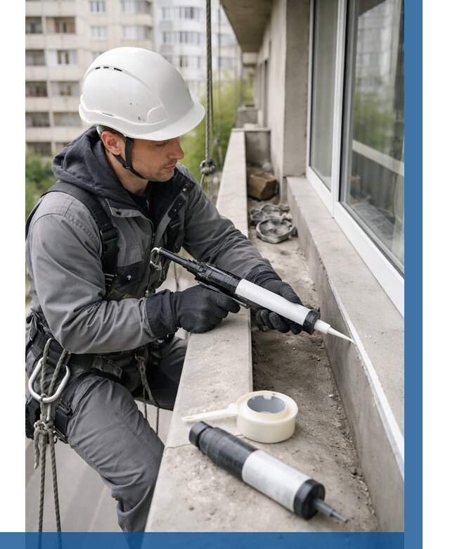 Герметизация швов лоджии в Луге от 4640 р. | ВЫСОТНИК-Лга