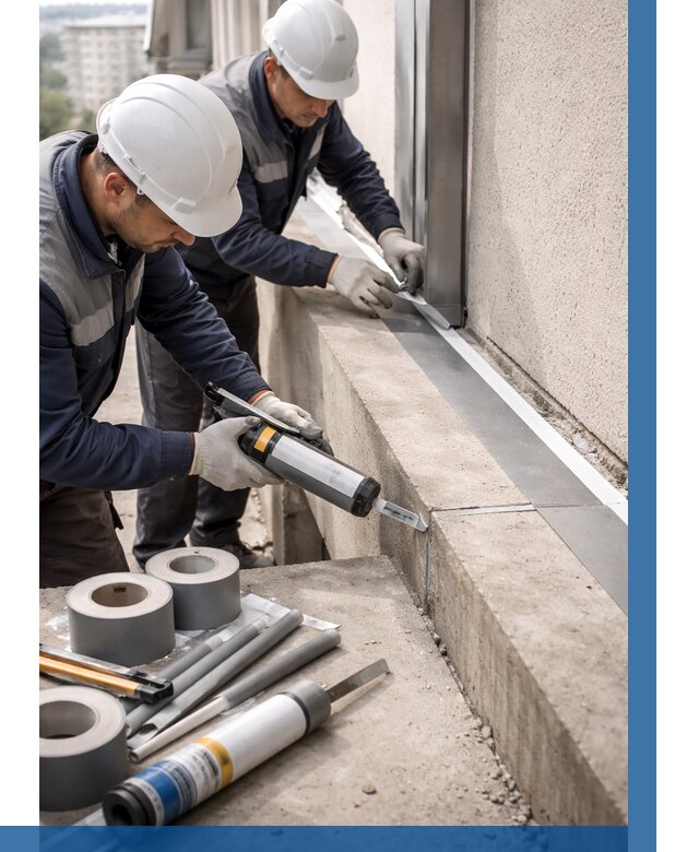 Герметизация примыкания балкона в Луге от 4640 р. | ВЫСОТНИК-Лга