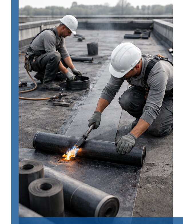 Ремонт рулонной кровли в Луге герметизация и восстановление