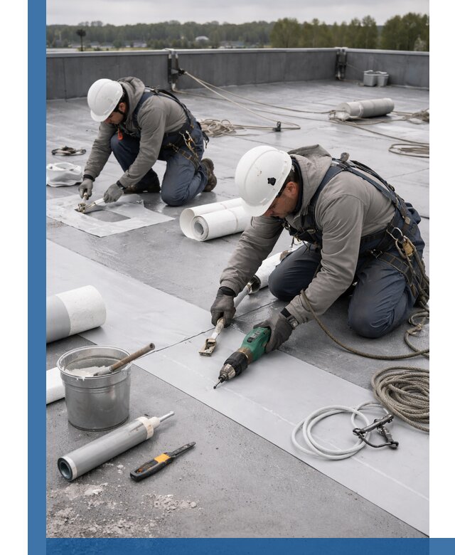 Ремонт мембранной кровли в Луге качественно и с гарантией