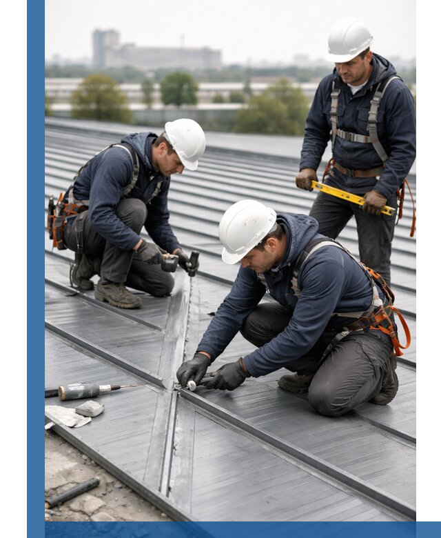 Ремонт фальцевой кровли в Луге срочно и качественно