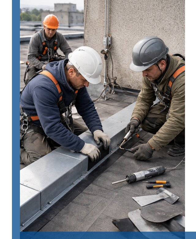 Ремонт кровельных примыканий в Луге профессионально