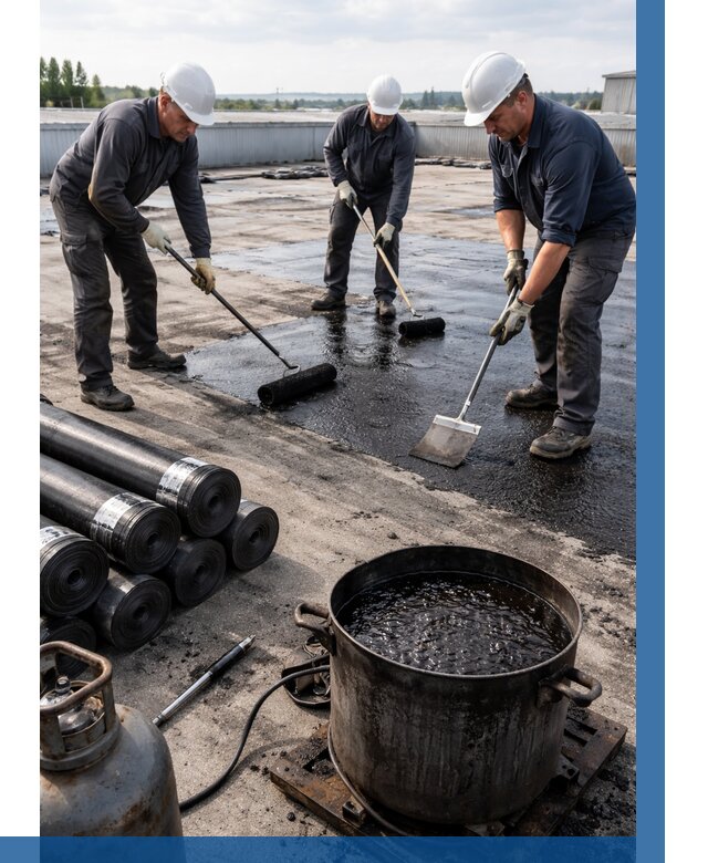 Гидроизоляция кровли мастикой в Луге от 619 р. | ВЫСОТНИК-Лга