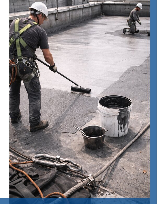 Гидроизоляция кровли жидкой резиной в Луге от 516 р. | ВЫСОТНИК-Лга