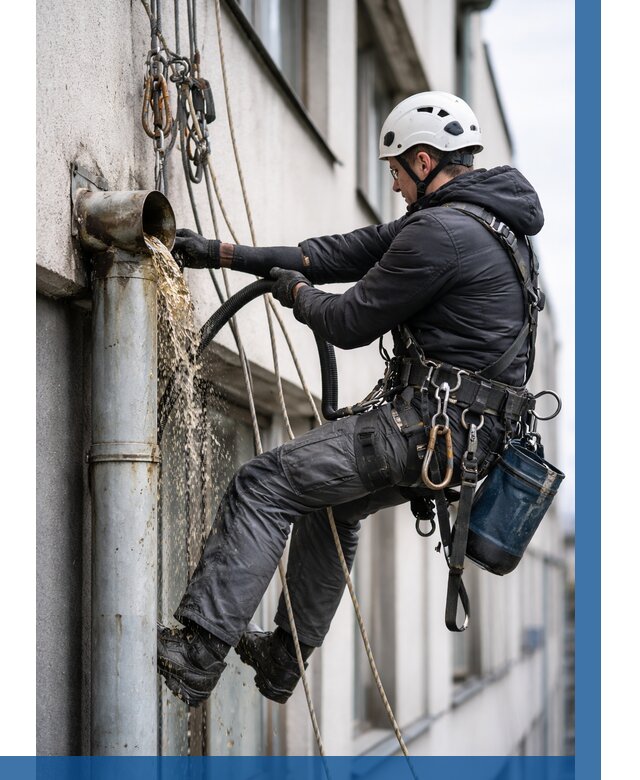 Прочистка водосточных труб в Луге от 3609 р. | ВЫСОТНИК-Лга