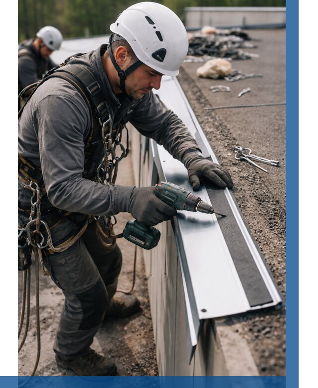 Монтаж капельника на кровле в Луге от 309 р. | ВЫСОТНИК-Лга