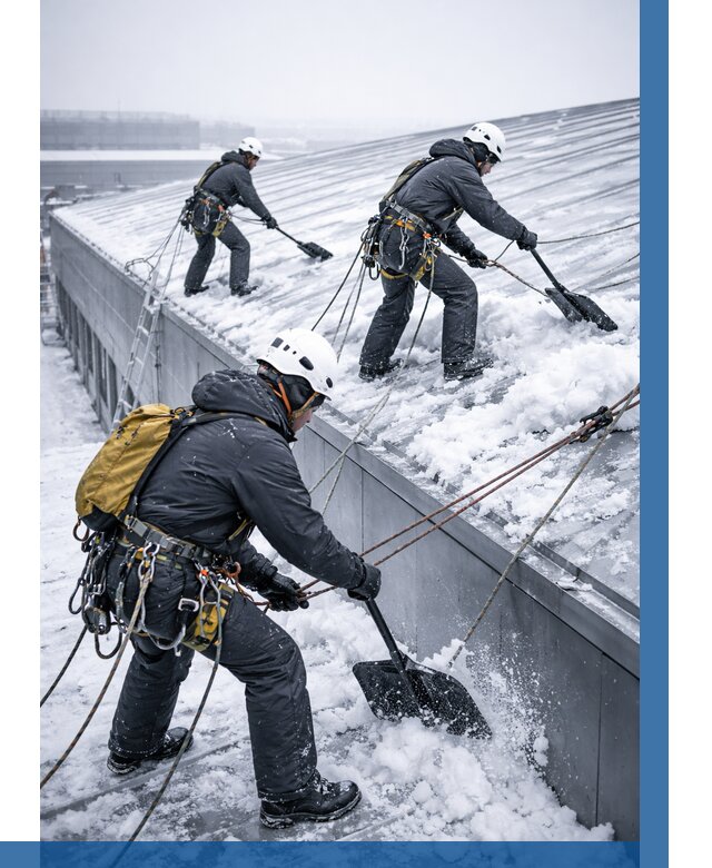 Очистка навесов от снега в Луге от 4640 р. | ВЫСОТНИК-Лга