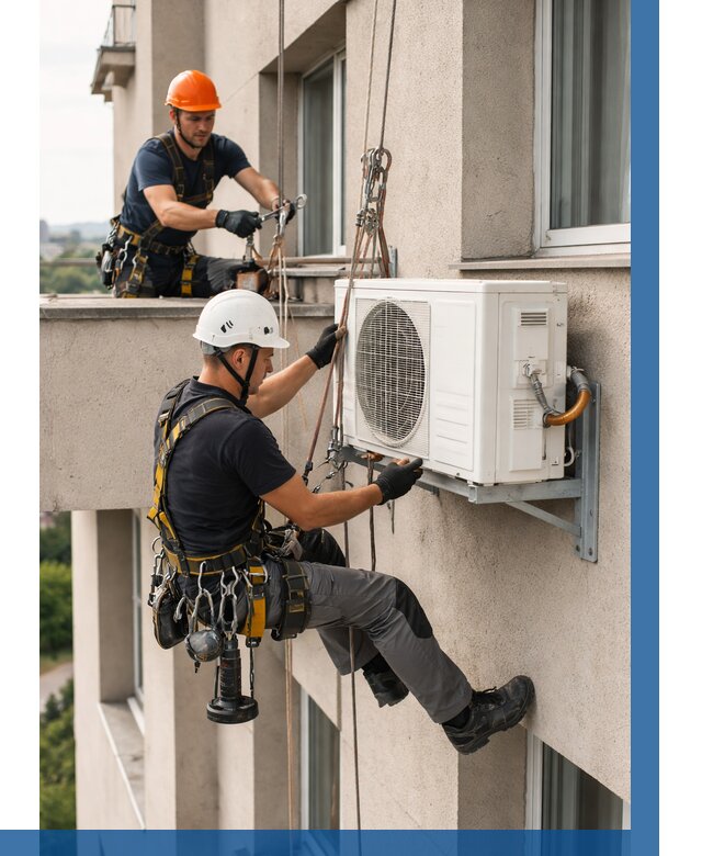 Монтаж внешнего блока кондиционера в Луге от 6702 р. | ВЫСОТНИК-Лга