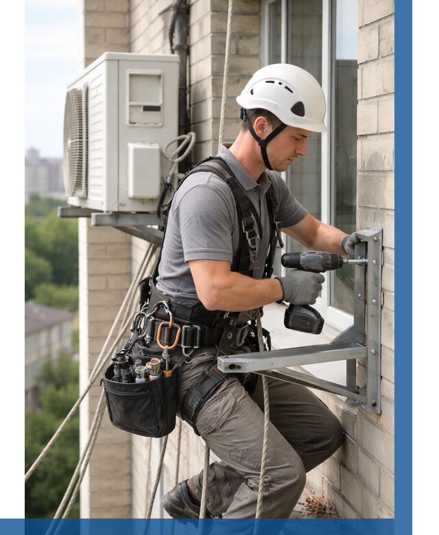 Установка кронштейнов кондиционера в Луге от 3609 р. | ВЫСОТНИК-Лга