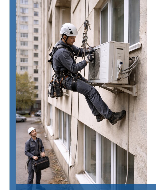 Демонтаж внешнего блока кондиционера в Луге профессионально