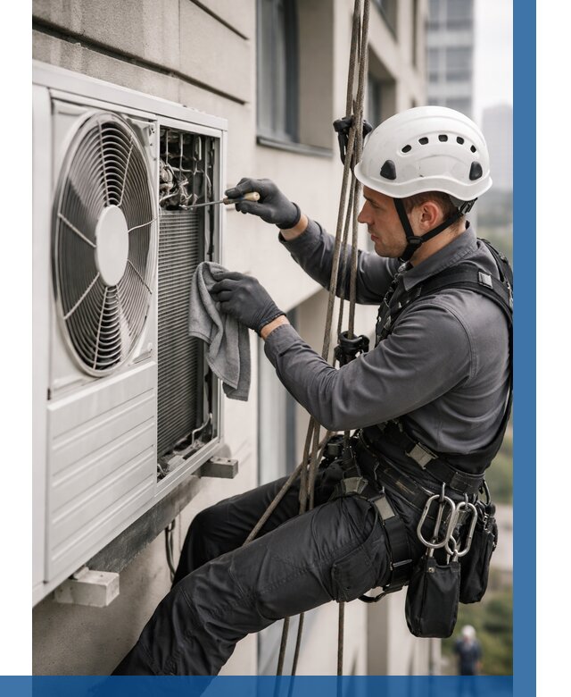 Обслуживание внешнего блока кондиционера в Луге от 2784 р.ВЫСОТНИК-Лга