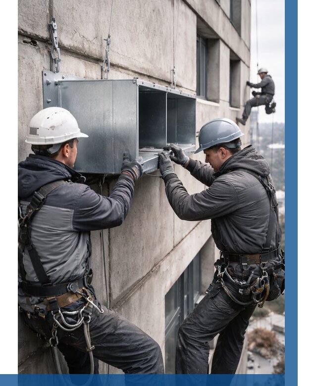 Монтаж вентиляционных коробов в Луге от 3093 р. | ВЫСОТНИК-Лга