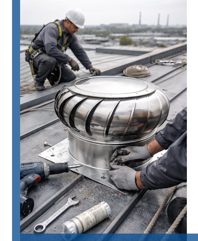 Установка дефлекторов на кровле в Луге профессионально