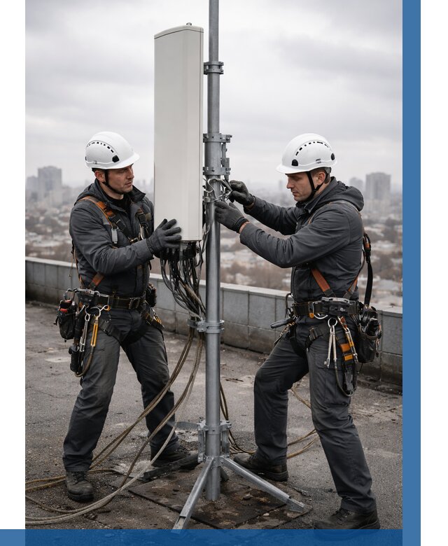 Монтаж антенн связи на крыше в Луге от 8764 р. | ВЫСОТНИК-Лга