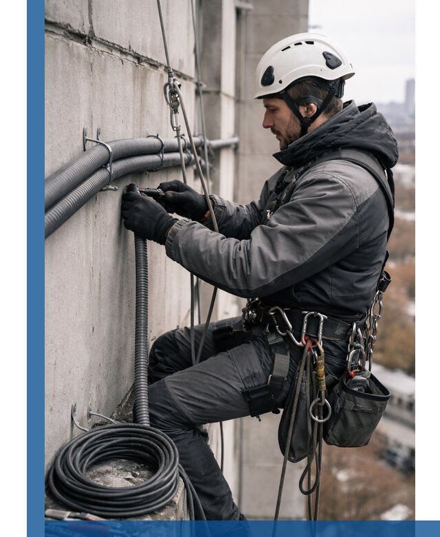 Профессиональный монтаж гофры для кабеля в Луге с гарантией