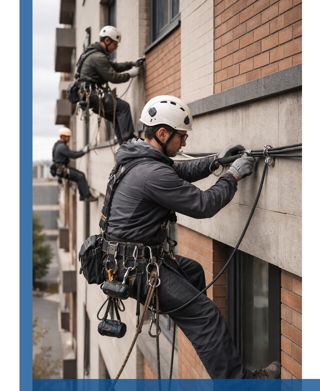 Крепление кабеля на фасаде монтаж и крепеж в Луге