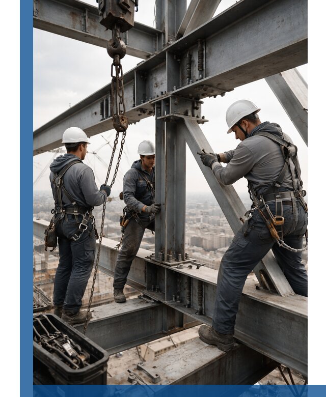 Профессиональный монтаж металлоконструкций на высоте в Луге