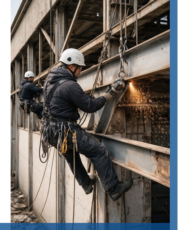 Демонтаж металлоконструкций на высоте в Луге от 6702р. |ВЫСОТНИК-Лга