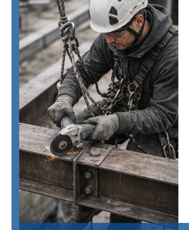 Резка металла на высоте в Луге для зданий и конструкций