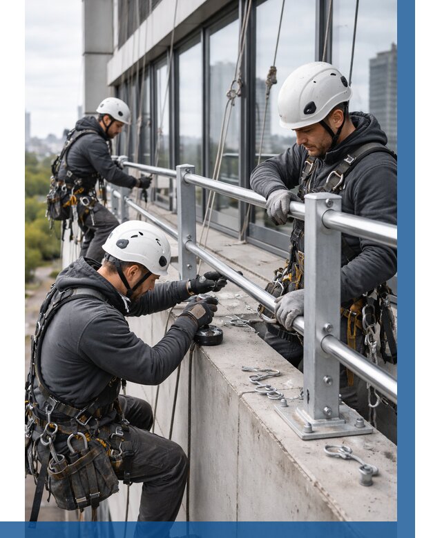 Монтаж ограждений на высоте в Луге, от 1237 р. | ВЫСОТНИК-Лга