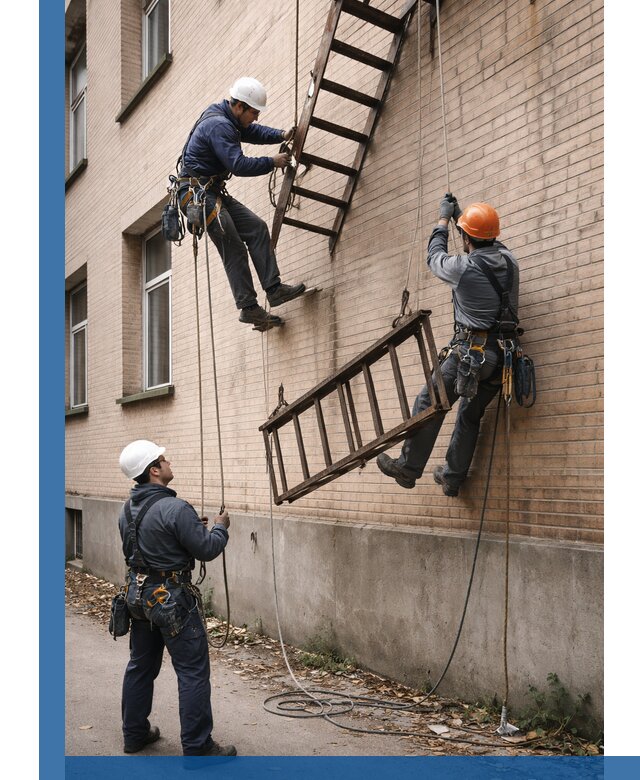 Демонтаж пожарной лестницы в Луге быстро и безопасно
