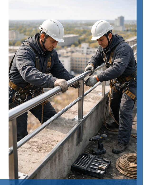 Монтаж перил на высоте в Луге от 2578 р. | ВЫСОТНИК-Лга